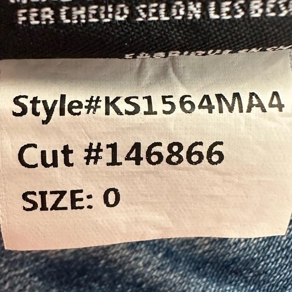 Kut From The Kloth Margot High Rise Long Short Distressed Raw Hem Size 0…